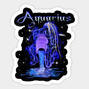 Aquarius Astrology Zodiac Constellation Art Design Sticker